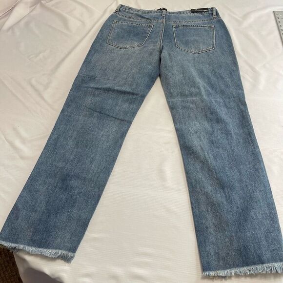 NWT Insane Gene Heavy Distressed Straight Denim Jeans Size 9/28 New - Picture 7 of 8